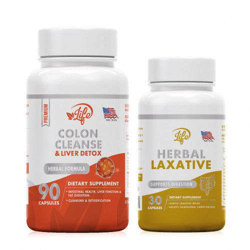 DETOX DIGESTIVE COLON CLEANSE + HERBAL LAXATIVE ( 2 PRODUCTOS)